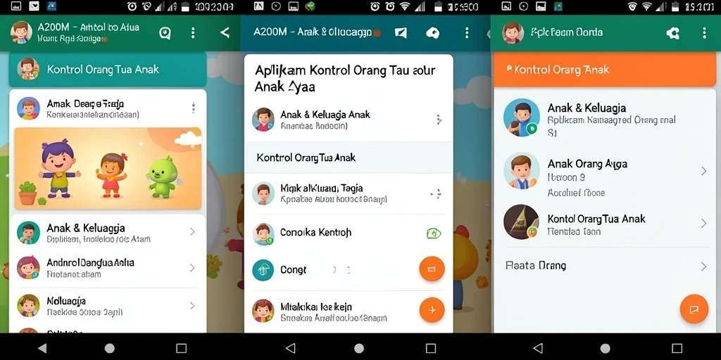 Tampilan antarmuka A200M yang user-friendly untuk kontrol orang tua.