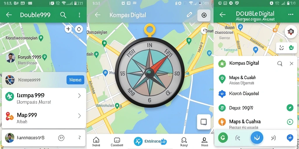 Tampilan antarmuka aplikasi Kompas Digital yang menarik dan fungsional.