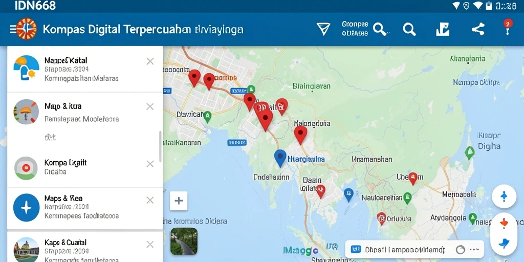 Antarmuka pengguna IDN668 yang intuitif untuk kompas digital.