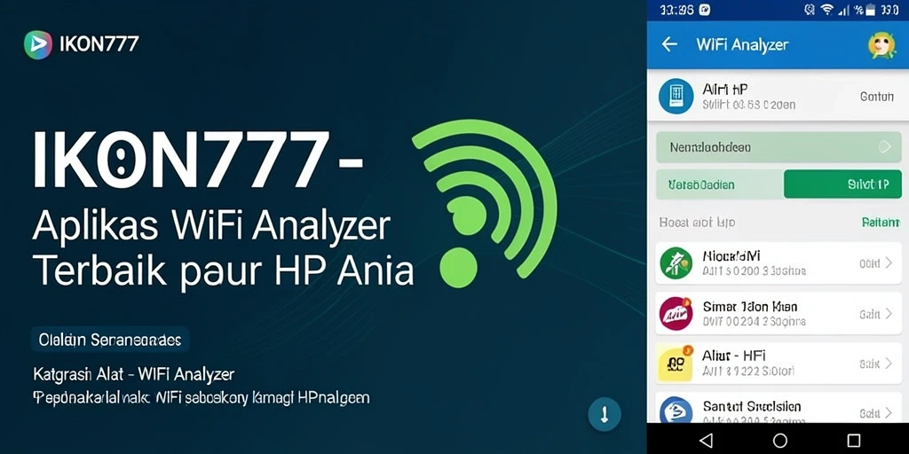 Screenshot utama IKON777 menampilkan antarmuka WiFi Analyzer yang informatif.