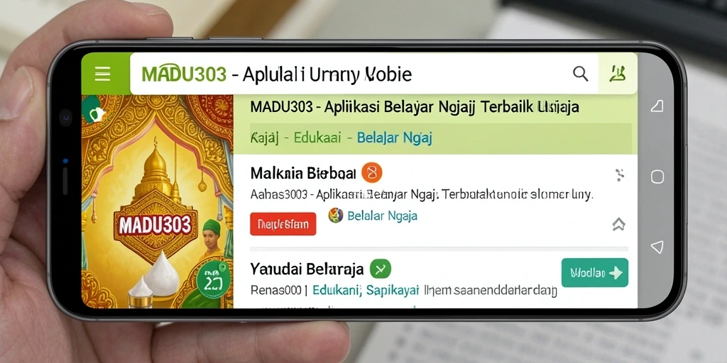Tampilan antarmuka MADU303 yang ramah pengguna untuk belajar mengaji.